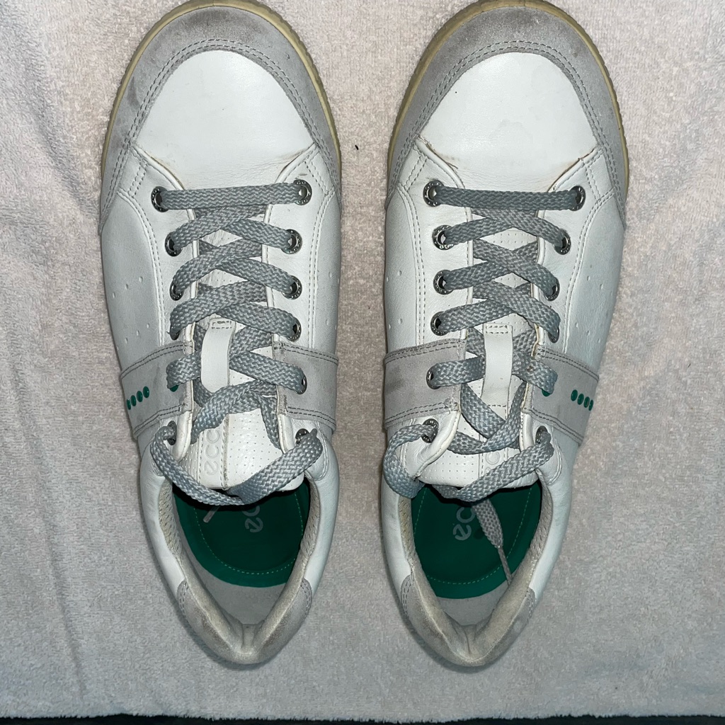 Ecco Masters Edition White Masters Green And Gray Sneakers